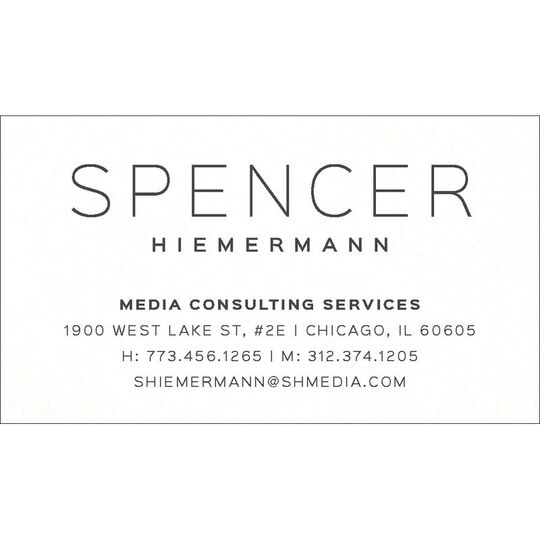 Spencer Letterpress Business Cards